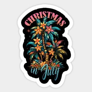 Tropical Tannenbaum | 'Christmas in July' Palm Tree Tee Sticker